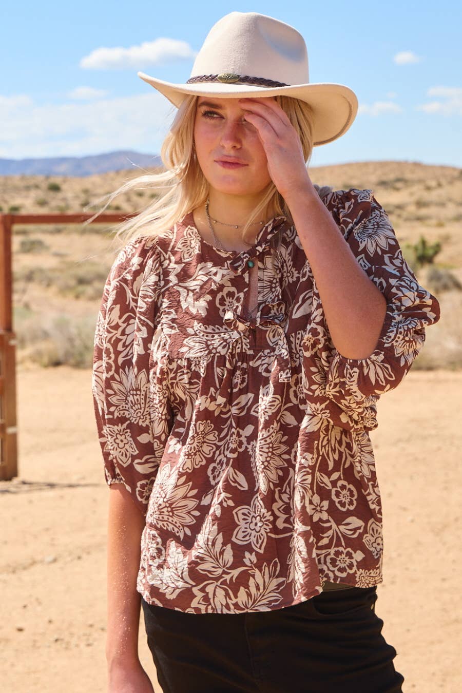 Peony Pink Wave Blouse