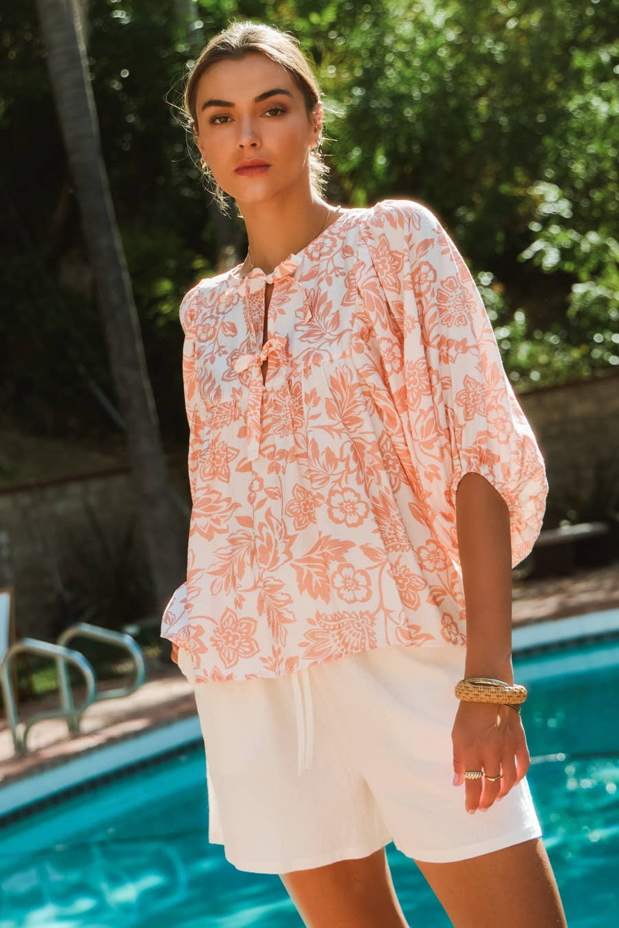 Peony Pink Wave Blouse