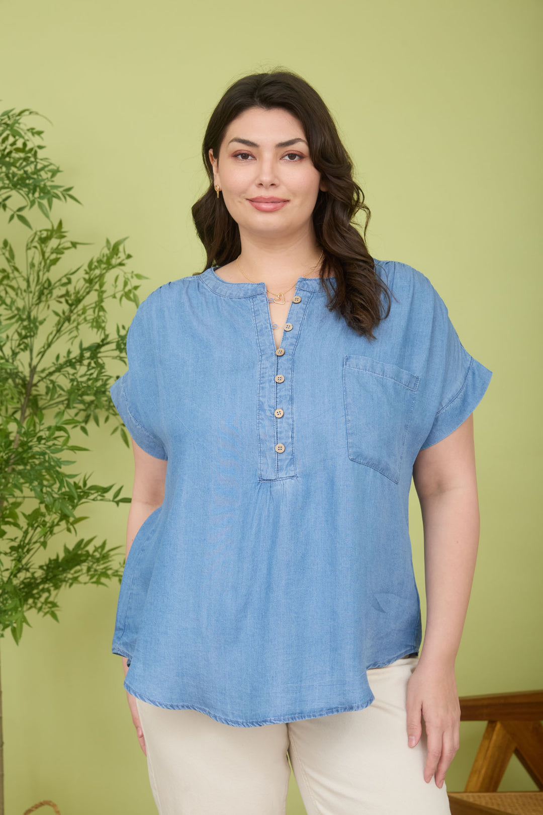 Chambray Top