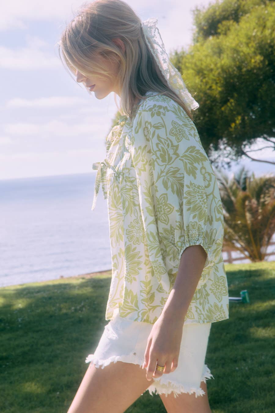 Peony Pink Wave Blouse