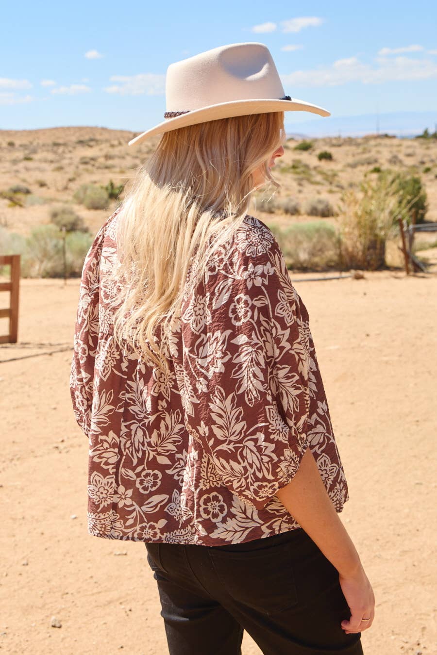 Peony Pink Wave Blouse