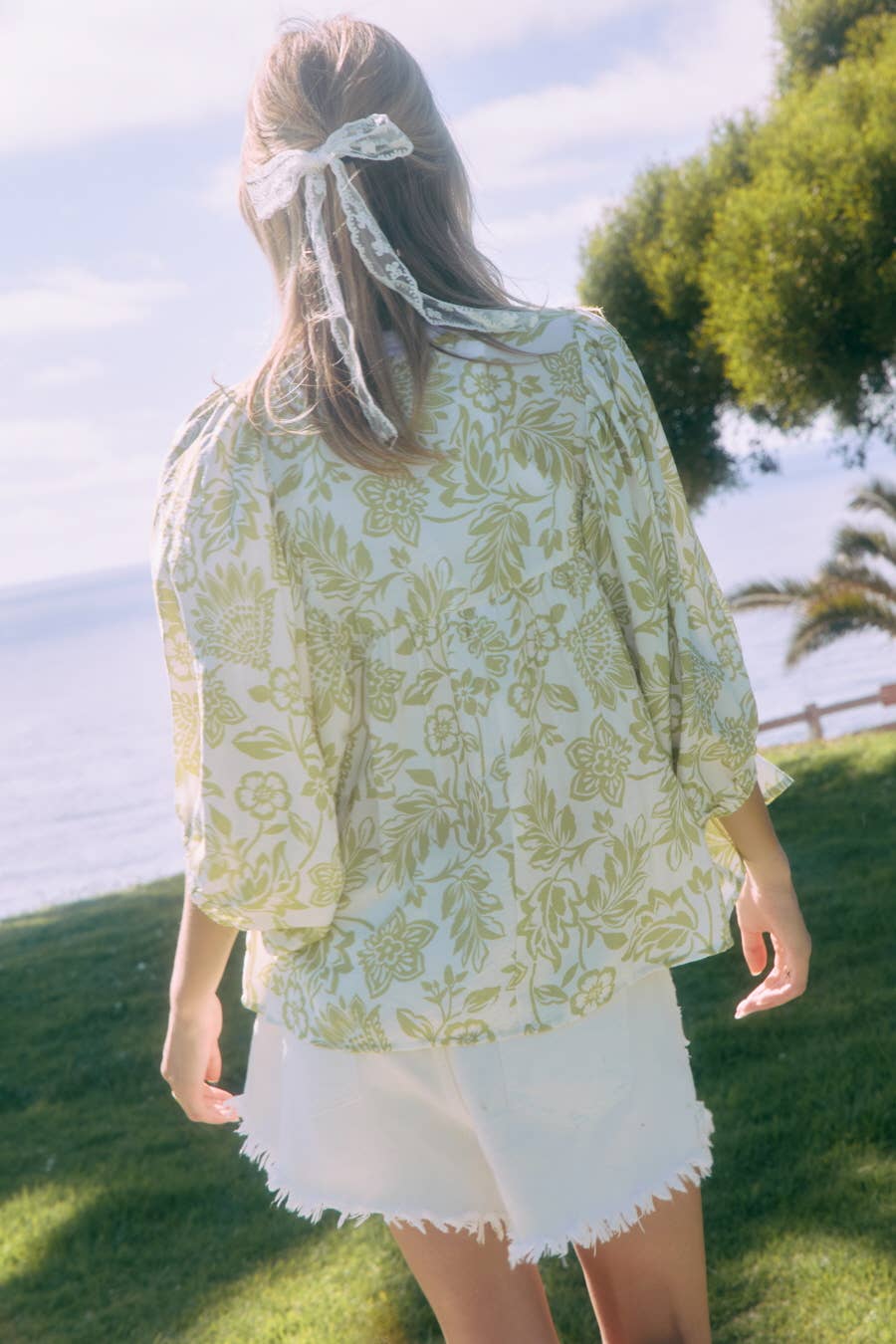 Peony Pink Wave Blouse