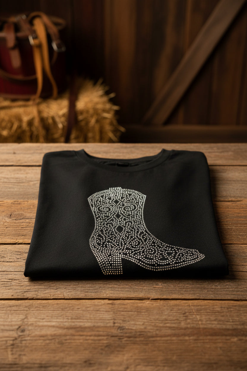Rhinestone Boot Tee