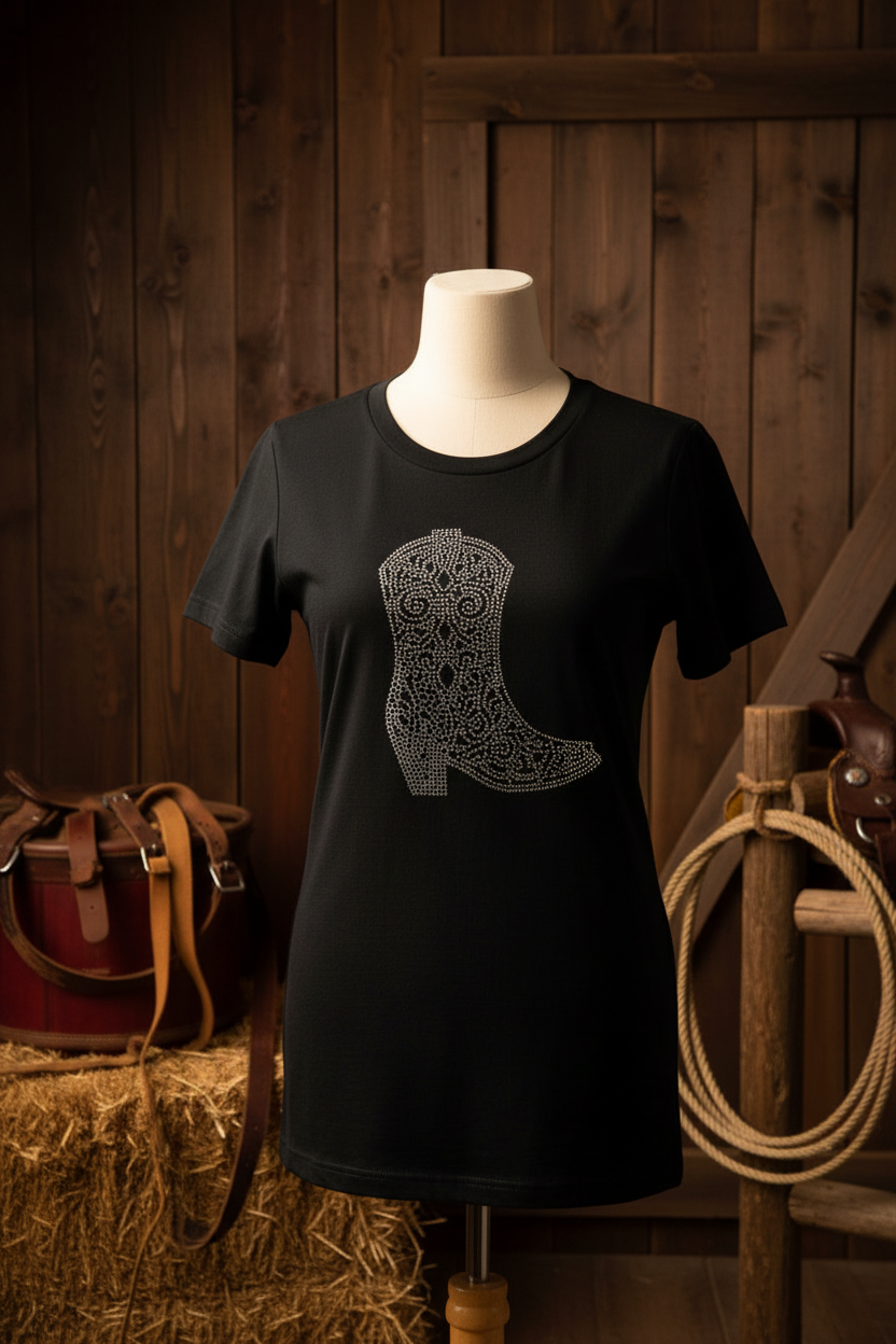 Rhinestone Boot Tee