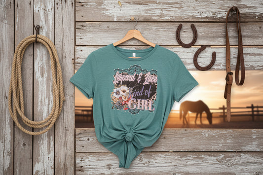 Leopard & Lace Kinda Girl Tee
