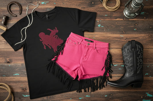 Bucking Horse Rhinestone Tee
