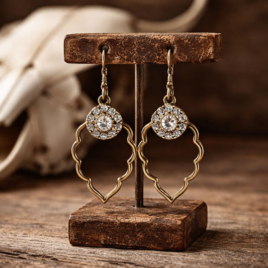 Crystal Feather Earrings